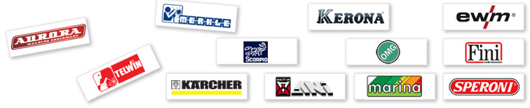 логотипы обслуживаемой техники